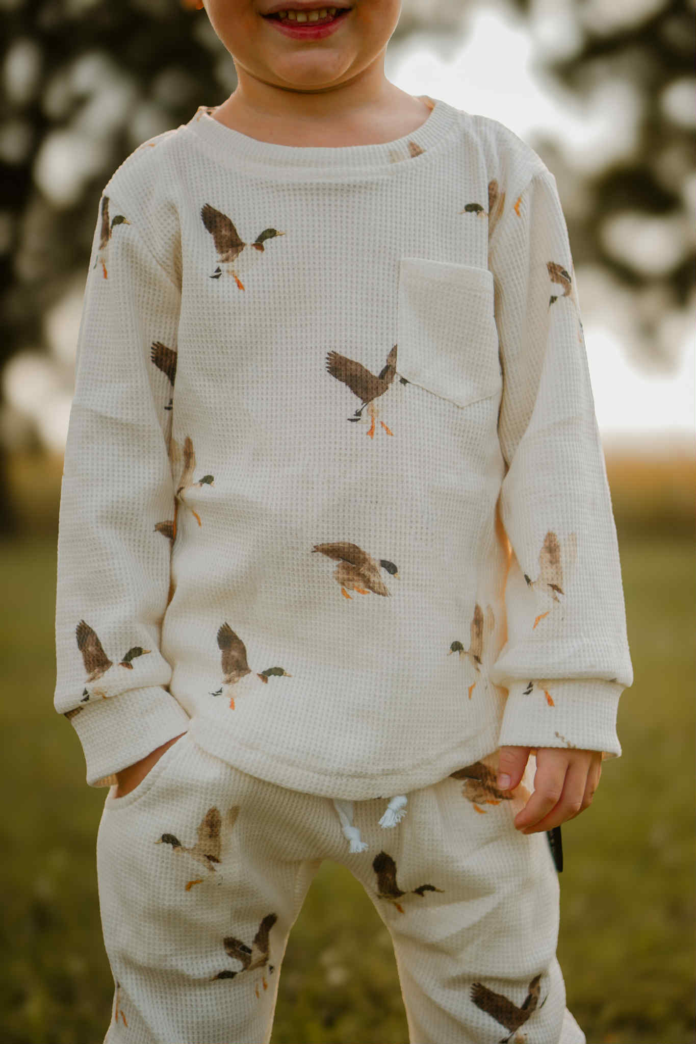 Mallard Waffle Knit set - ready to ship