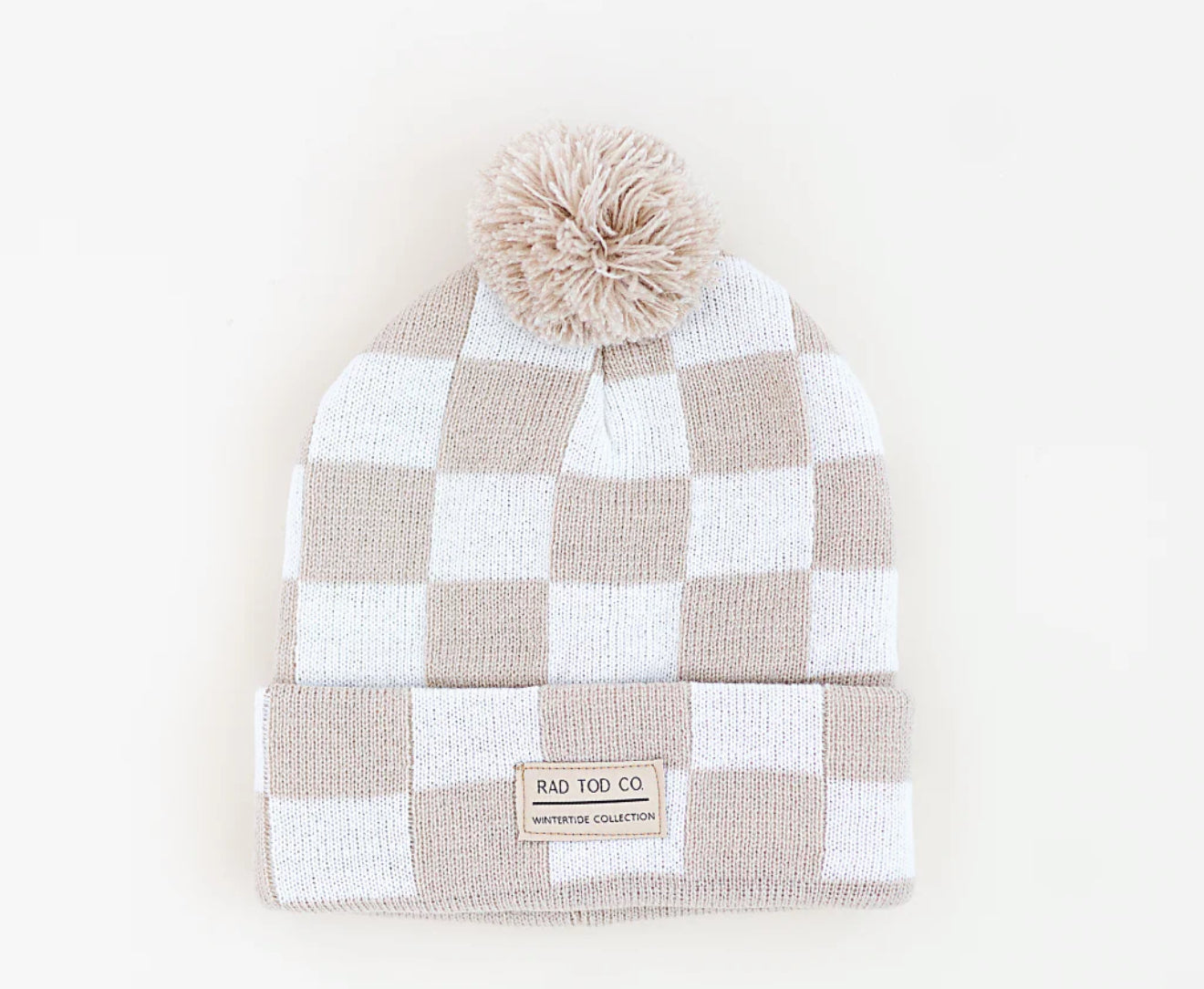 RT tan check beanie - preorder
