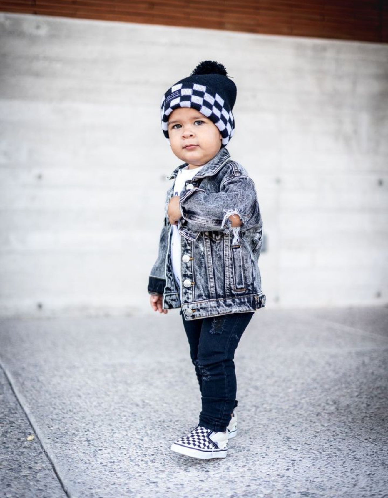 RT black checkered beanie - preorder