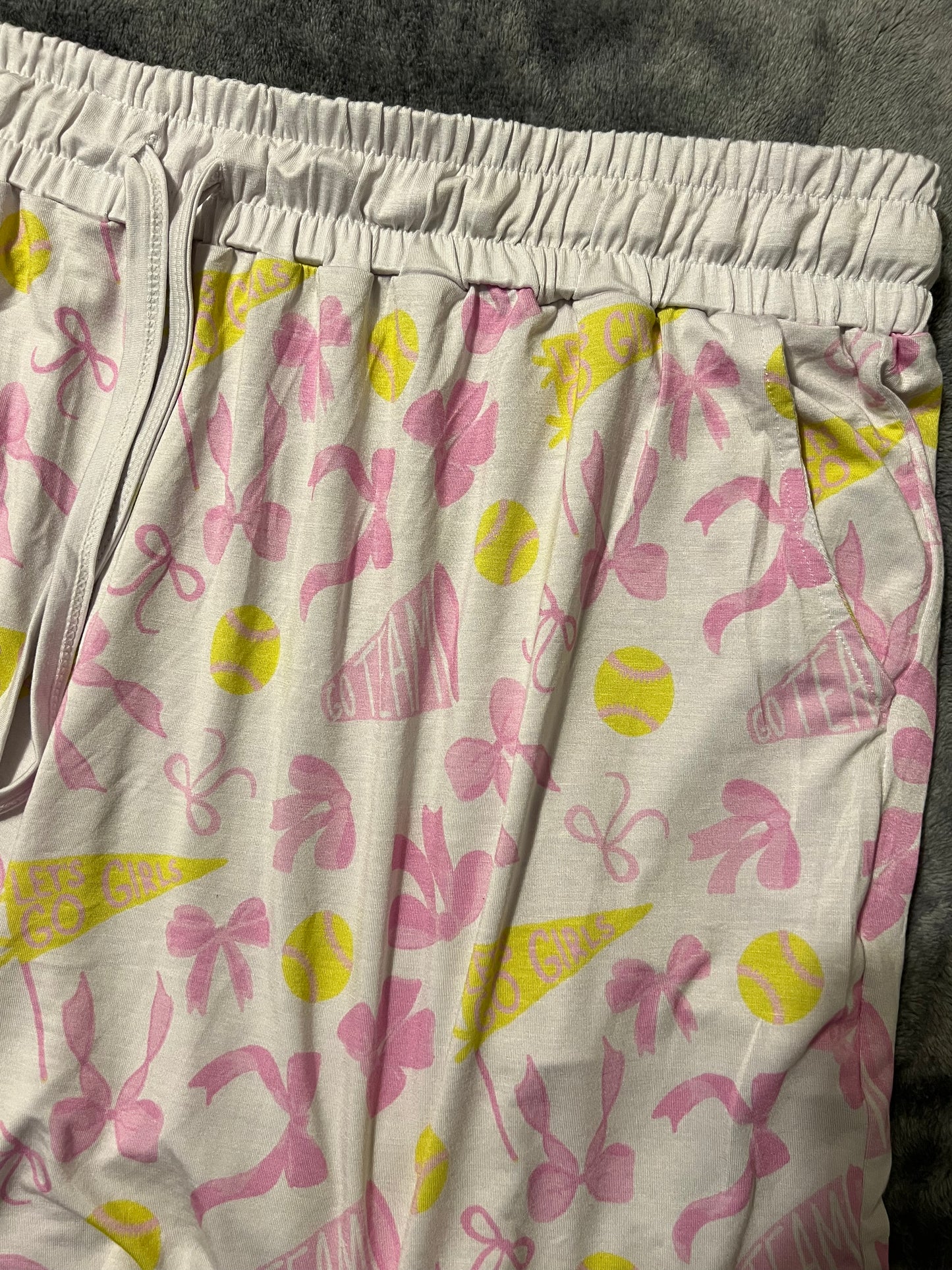 Softball & Bows - Adult Shorts - RTS