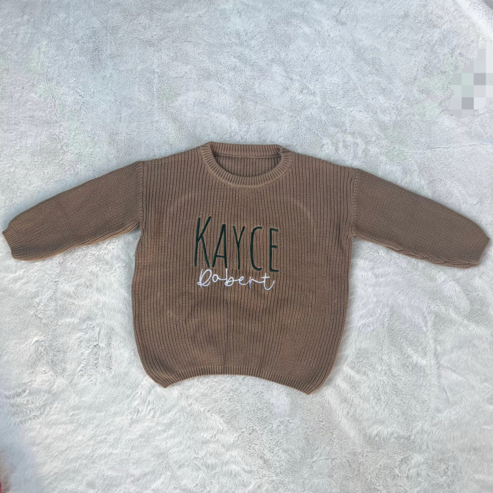 Embroidered Name Sweater - PREORDER