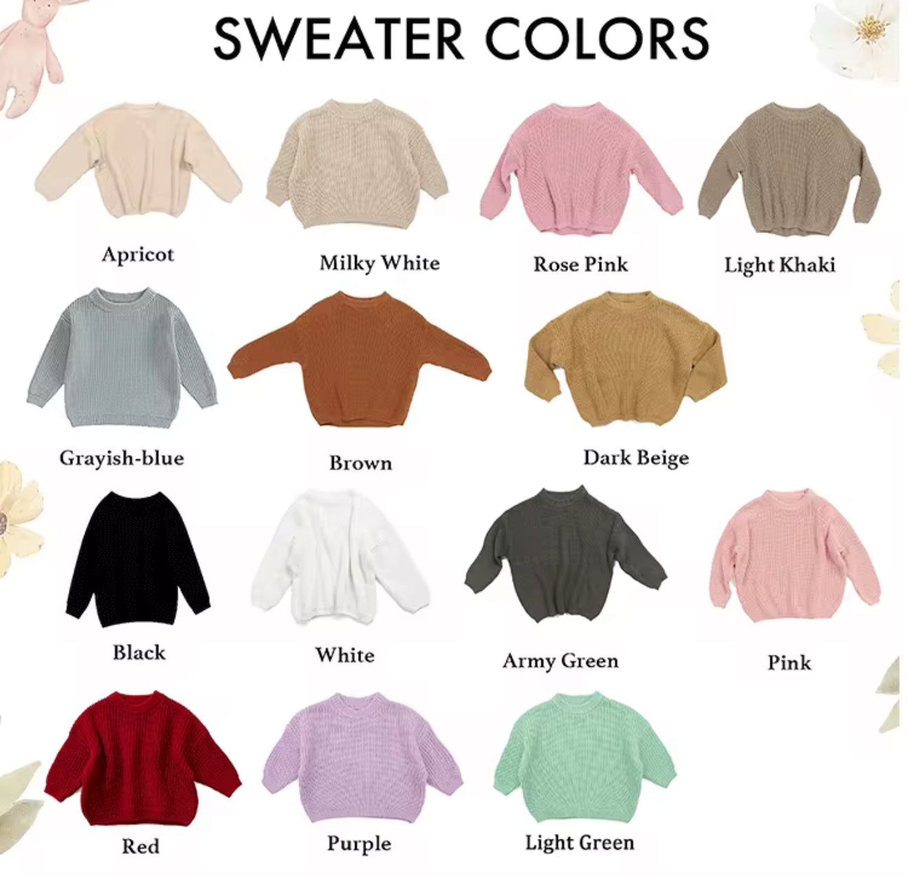 Embroidered Name Sweater - PREORDER