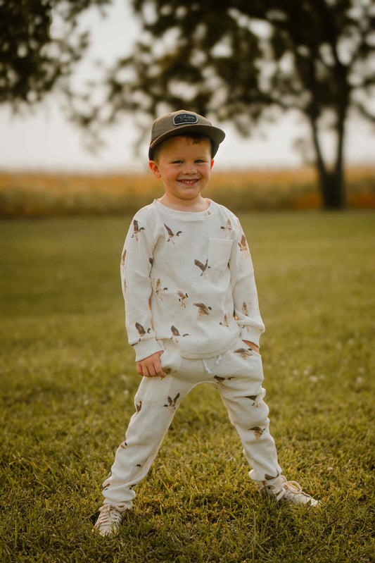 Mallard Waffle Knit set - ready to ship