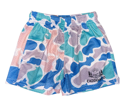 Pastel Camo Mesh Shorts