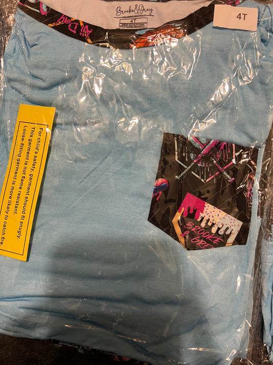 Respect the drop - blue - Pocket shorts set - RTS