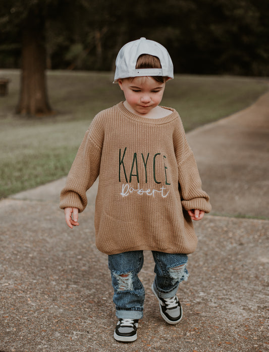 Embroidered Name Sweater - PREORDER
